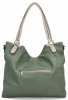 Duża Torebka Damska Shopper Bag firmy Hernan Jasno Zielona/Beżowa